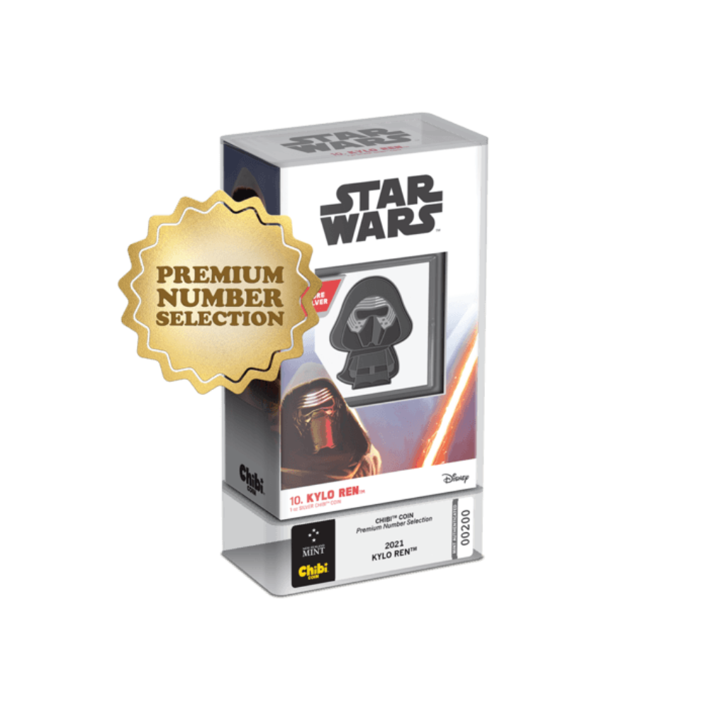 KYLO REN™ Premium Number Chibi 1 Oz Silver Coin $2 Niue 2021