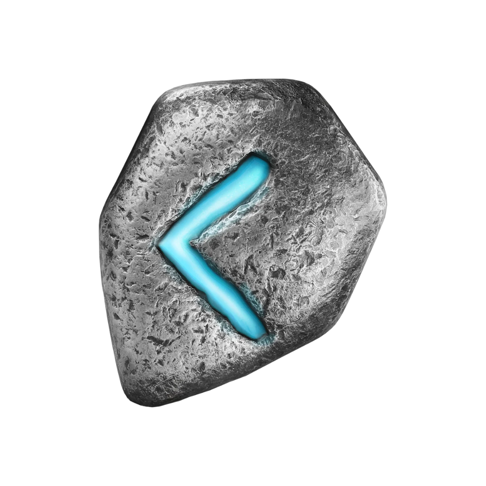 Kenaz Cast Rune 1 Oz Silver Cast Bar 2025 Germania Mint