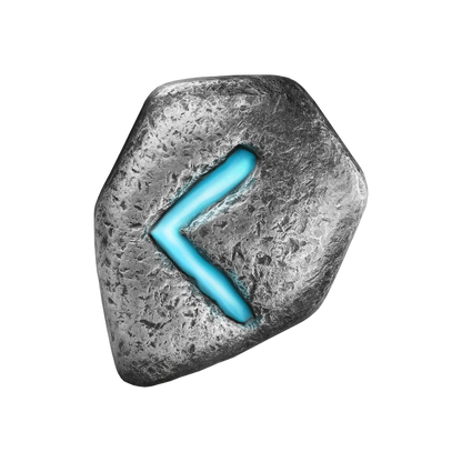 Kenaz Cast Rune 1 Oz Silver Cast Bar 2025 Germania Mint
