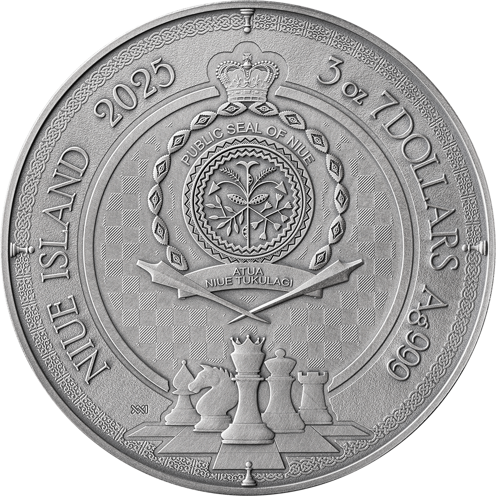 King's Gambit Chess Battle 3 Oz Silver Coin 2025