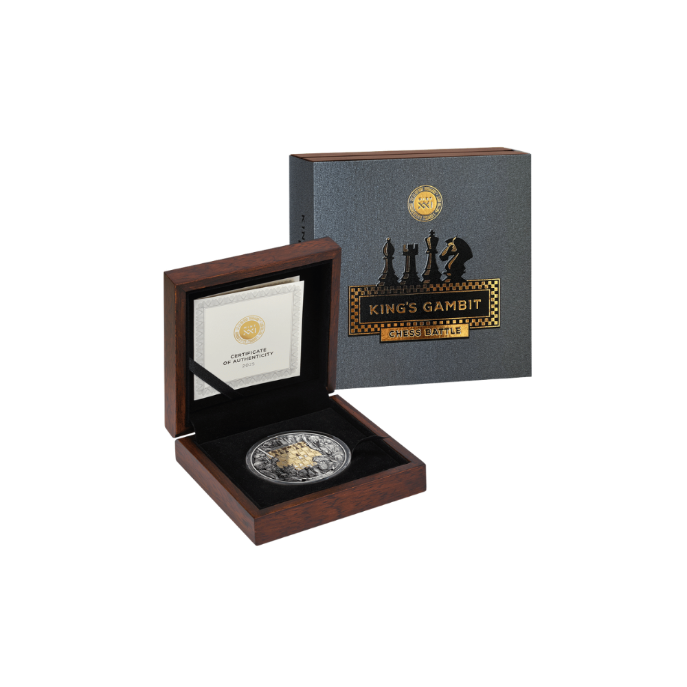 King's Gambit Chess Battle 3 Oz Silver Coin 2025