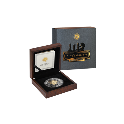 King's Gambit Chess Battle 3 Oz Silver Coin 2025
