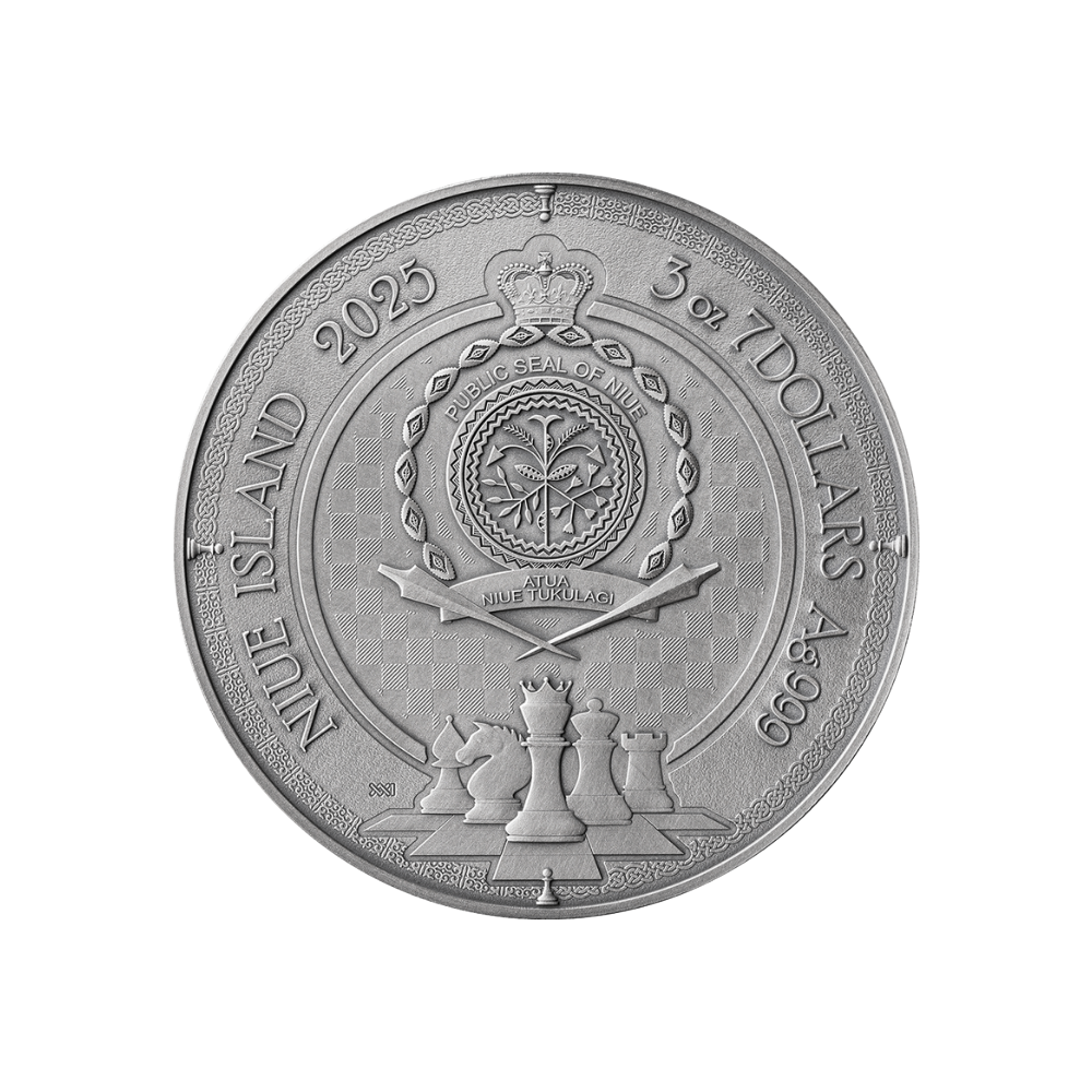 King's Gambit Chess Battle 3 Oz Silver Coin 2025