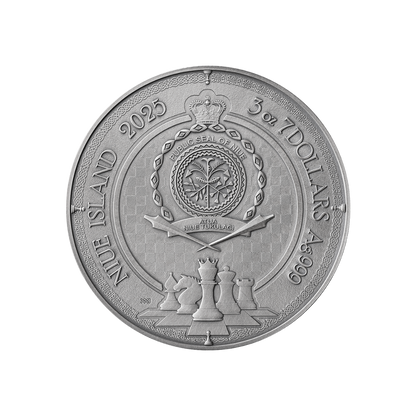 King's Gambit Chess Battle 3 Oz Silver Coin 2025
