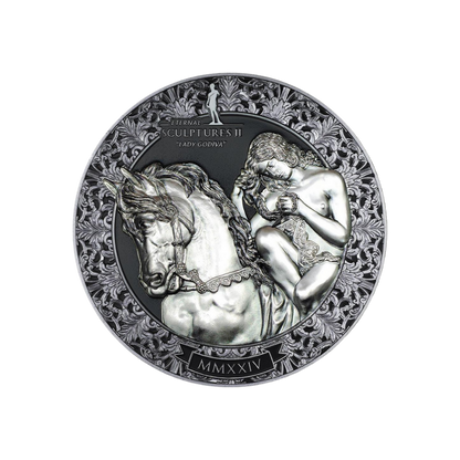 LADY GODIVA Eternal Sculptures II 3 Oz Silver Coin $20 Palau 2024
