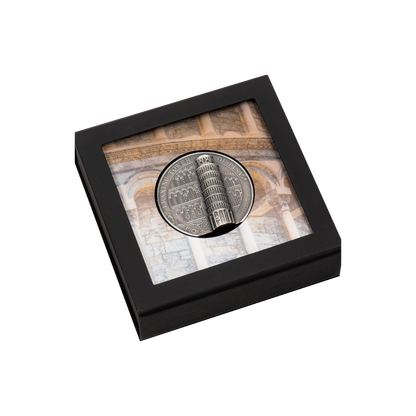 LEANING TOWER OF PISA 5 Oz Silver Coin $25 Cook Islands 2022