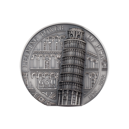 LEANING TOWER OF PISA 5 Oz Silver Coin $25 Cook Islands 2022