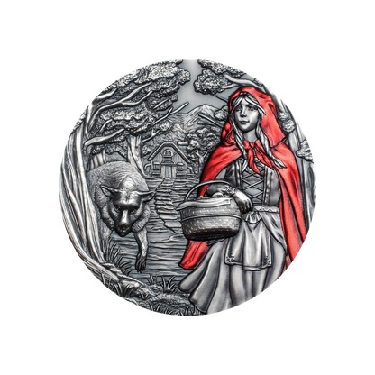 LITTLE RED RIDING HOOD Fairy Tales Fables 3 Oz Silver Coin $20 Cook Islands 2019