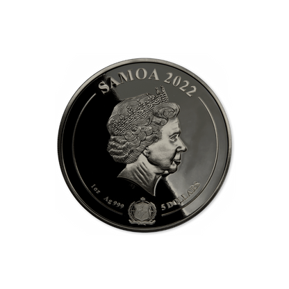 LORD OF THE RINGS 24k Gold Plating 1 Oz Silver Coin $5 Samoa 2022