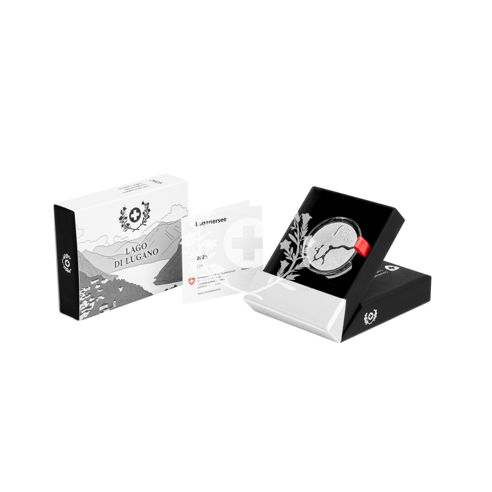 Lake Lugano Swiss lakes Series Silver Proof Coin 2025 Swissmint