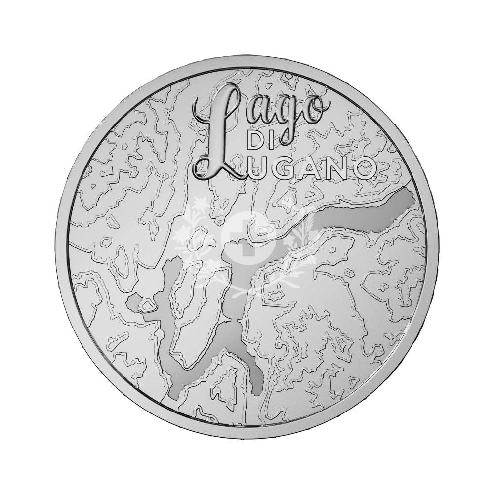 Lake Lugano Swiss lakes Series Silver Proof Coin 2025 Swissmint