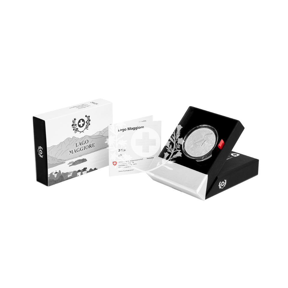 Lake Maggiore Swiss lakes Series Silver Proof Coin 2025 Swissmint