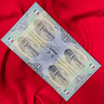 Lamborghini Auto Fantasy Note Limited Series Uncut Sheet of Four Notes