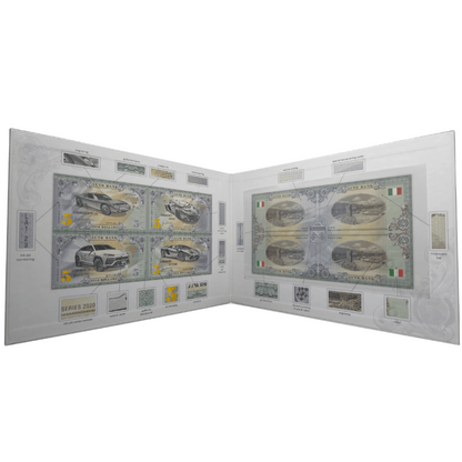 Lamborghini Auto Fantasy Note Limited Series Uncut Sheet of Four Notes