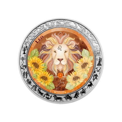 Leo Aquarelle Zodiac series 1 Oz Silver Coin 2026 PopCoins