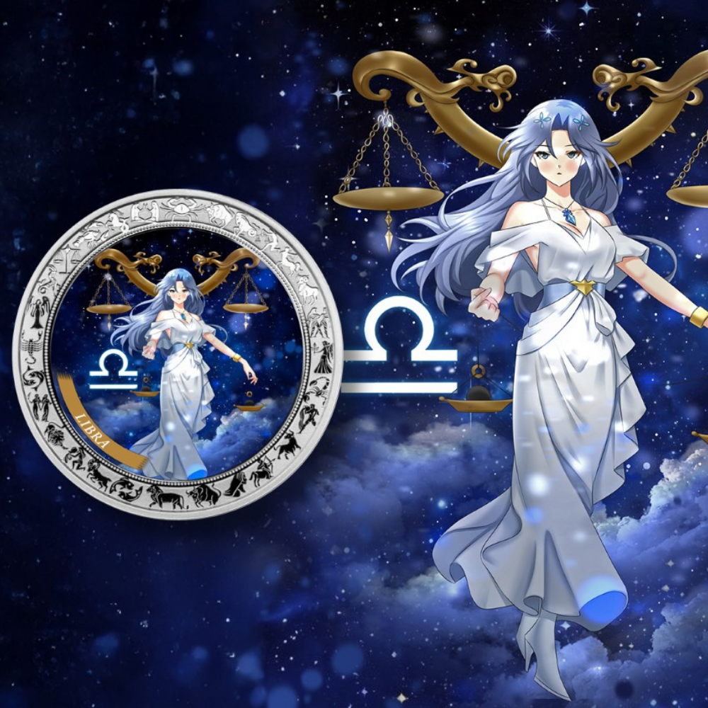 Libra Anime Zodiac series 1 Oz Silver Coin 2025 popcoins