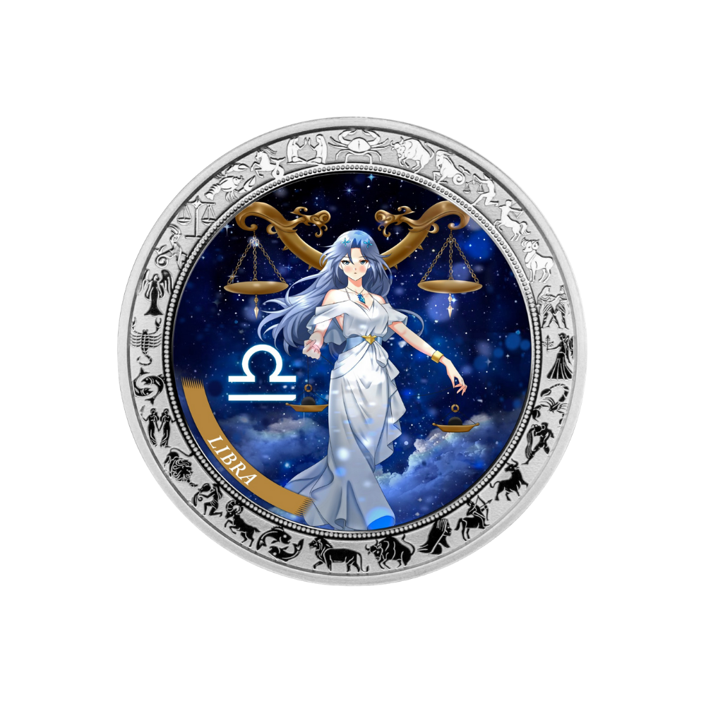 Libra Anime Zodiac series 1 Oz Silver Coin 2025 popcoins