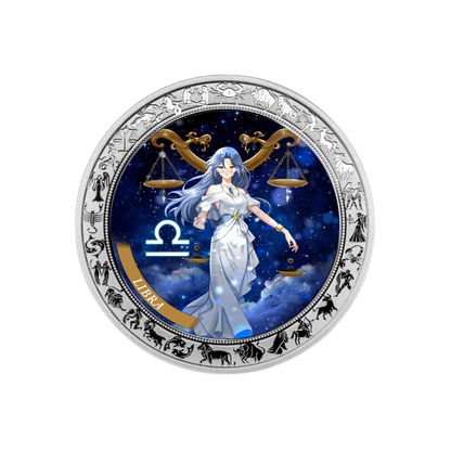 Libra Anime Zodiac series 1 Oz Silver Coin 2025 popcoins