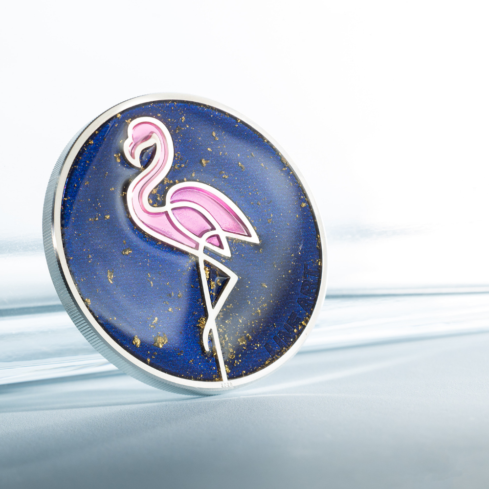 Line Art Flamingo 1 oz Silver Coin 2026