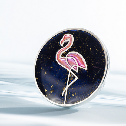Line Art Flamingo 1 oz Silver Coin 2026