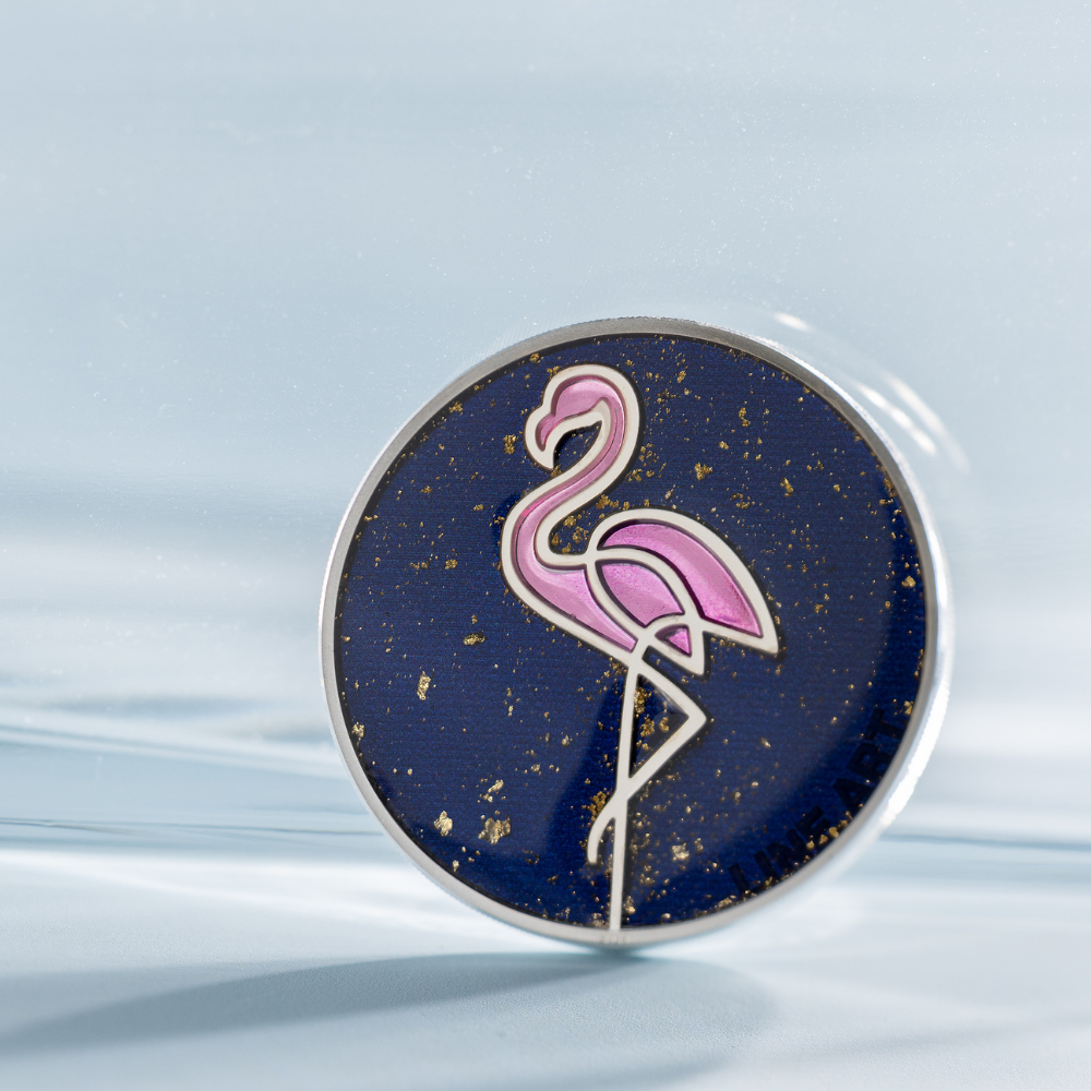 Line Art Flamingo 1 oz Silver Coin 2026