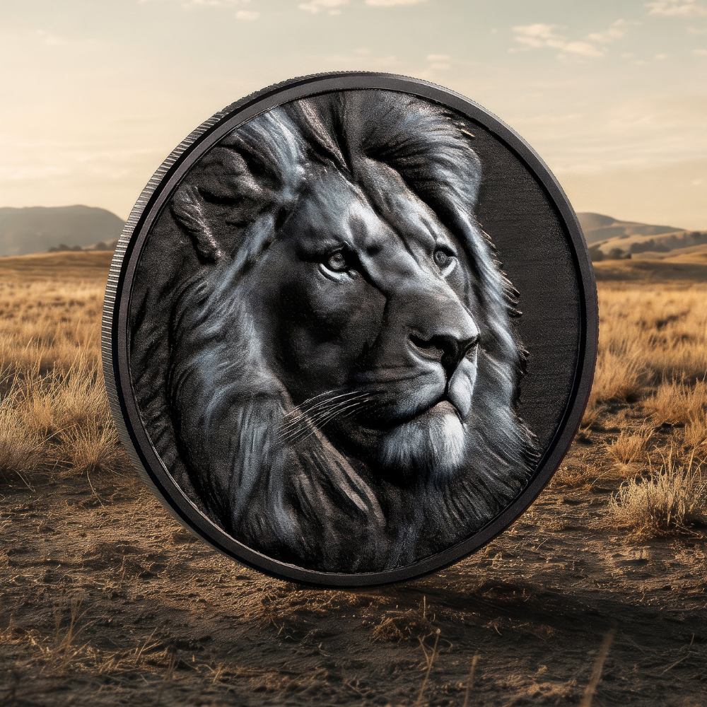 Lion Black & White 1 Oz Silver Coin 2026 CIT