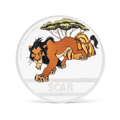 Lion King 30th Anniversary Scar 1 Oz Silver Coin - PARTHAVA COIN