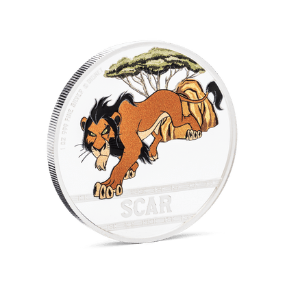Lion King 30th Anniversary Scar 1 Oz Silver Coin - PARTHAVA COIN