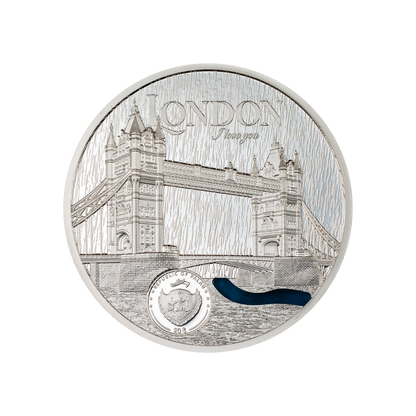 London Tiffany Art Metropolis 3 Oz Silver Coin 2023