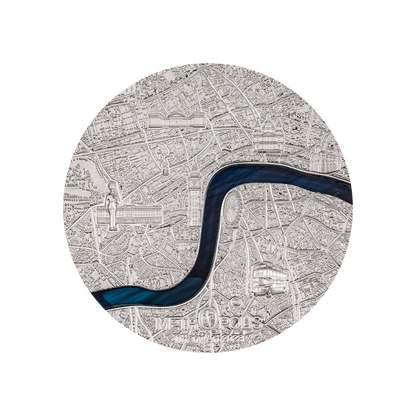 London Tiffany Art Metropolis 3 Oz Silver Coin 2023