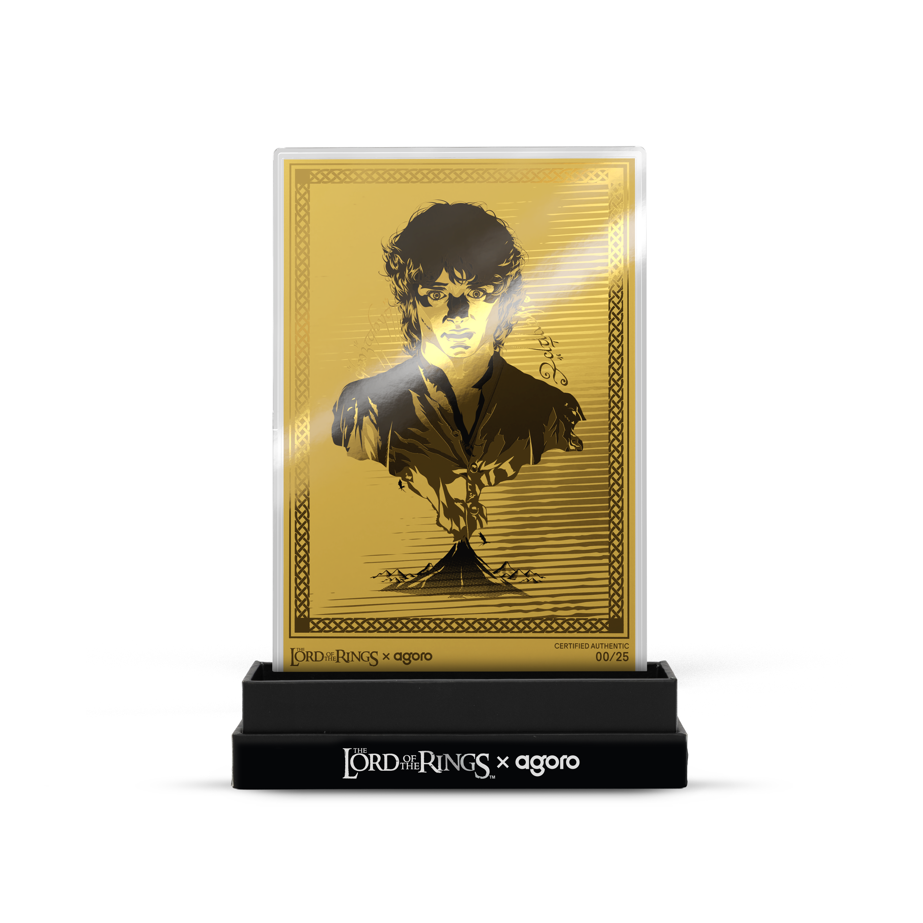 THE LORD OF THE RINGS Frodo's Journey Silver Collectible Foil AGORO