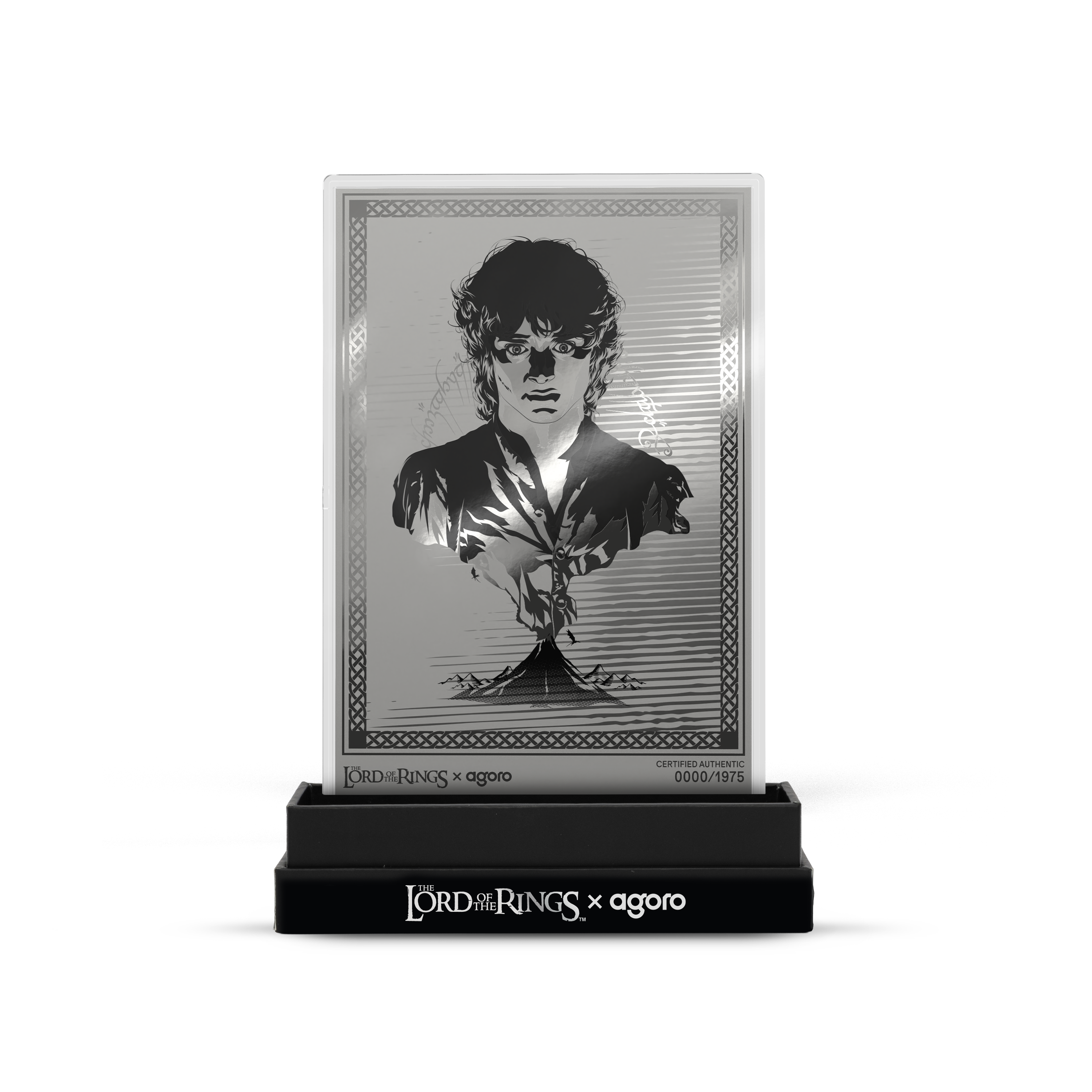 THE LORD OF THE RINGS Frodo's Journey Silver Collectible Foil AGORO