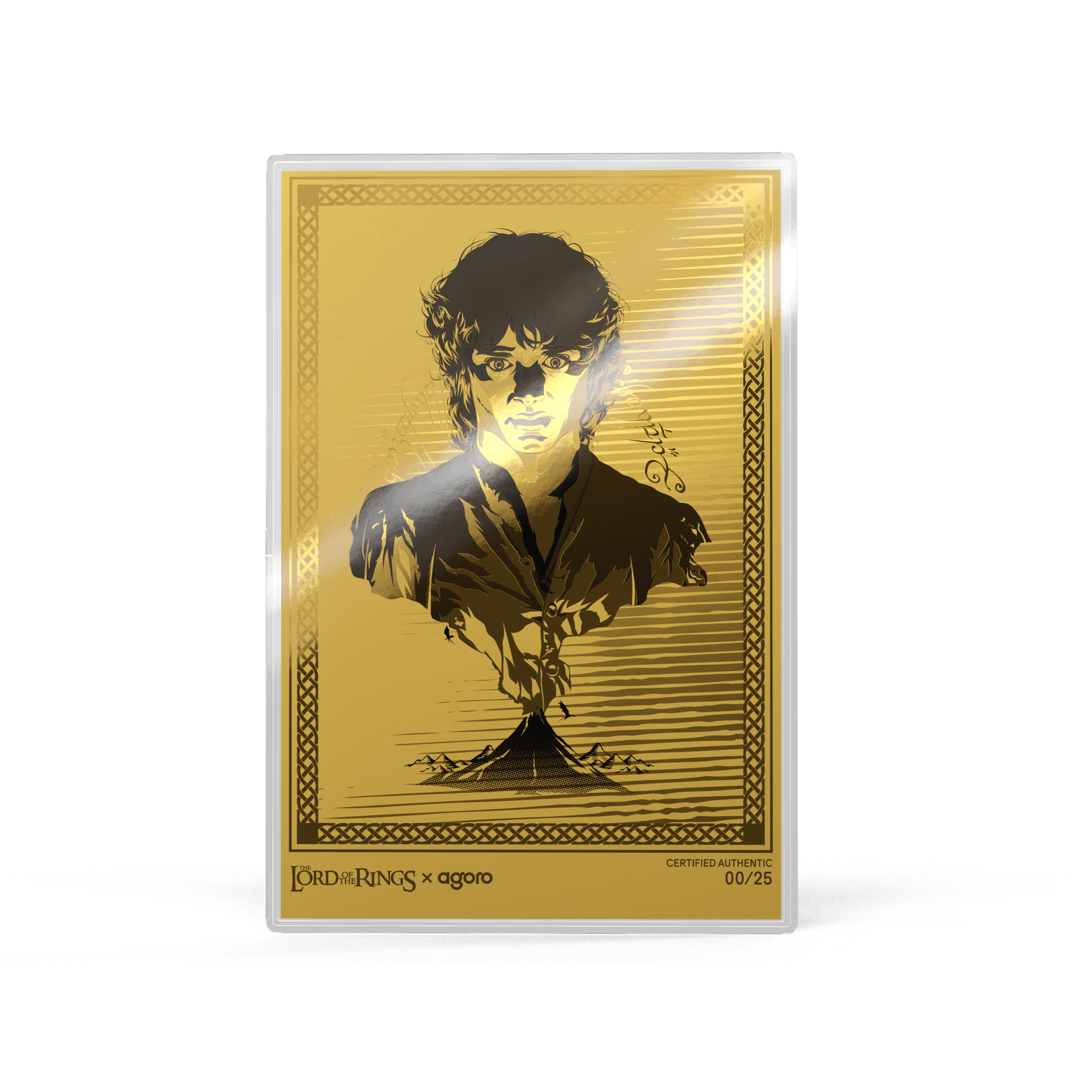 THE LORD OF THE RINGS Frodo's Journey Silver Collectible Foil AGORO