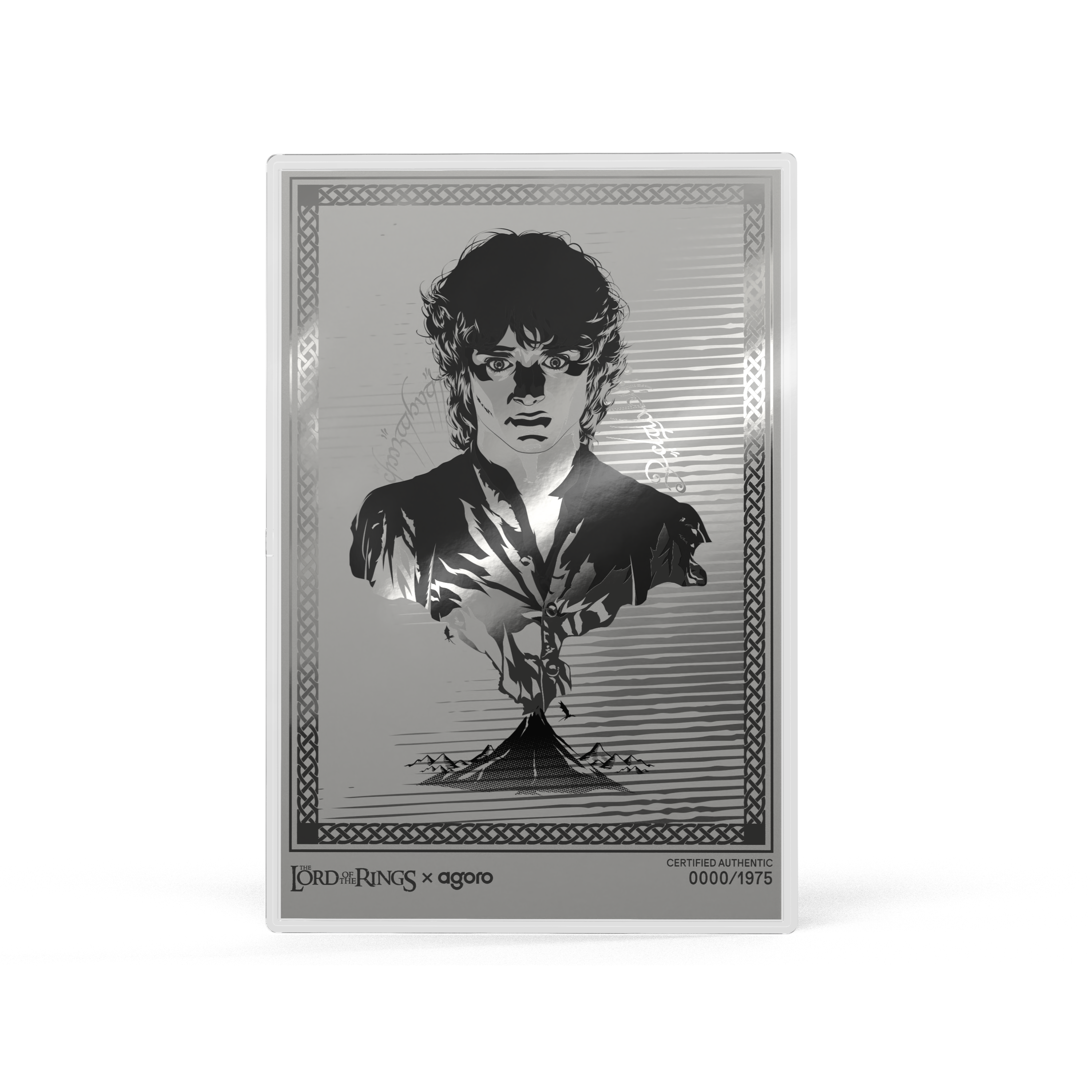 THE LORD OF THE RINGS Frodo's Journey Silver Collectible Foil AGORO