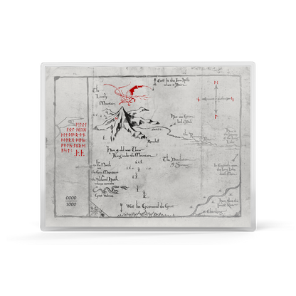 THE HOBBIT Thorin's Map and Key Silver Collectible Set AGORO