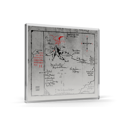 THE HOBBIT Thorin's Map and Key Silver Collectible Set AGORO