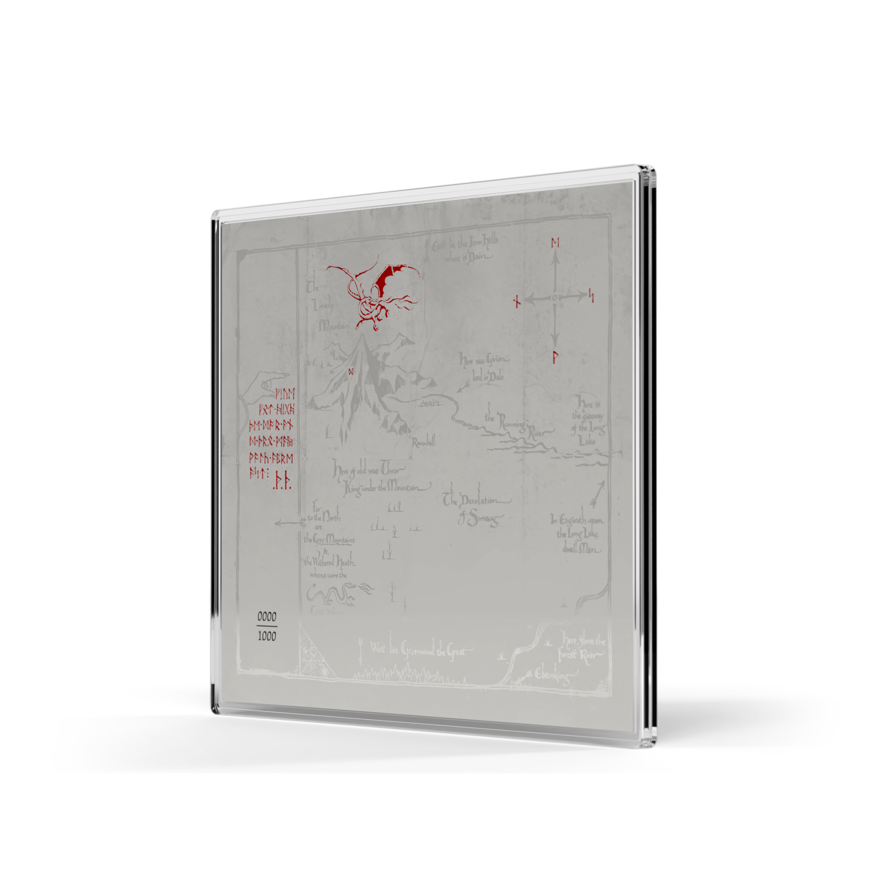 THE HOBBIT Thorin's Map and Key Silver Collectible Set AGORO