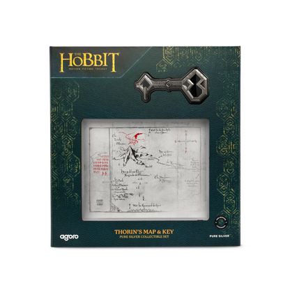THE HOBBIT Thorin's Map and Key Silver Collectible Set AGORO