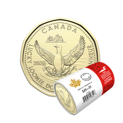 Lucky Loonie Collector’s Edition Non-Circulation $1 Special Wrap Roll ROYAL CANADIAN MINT