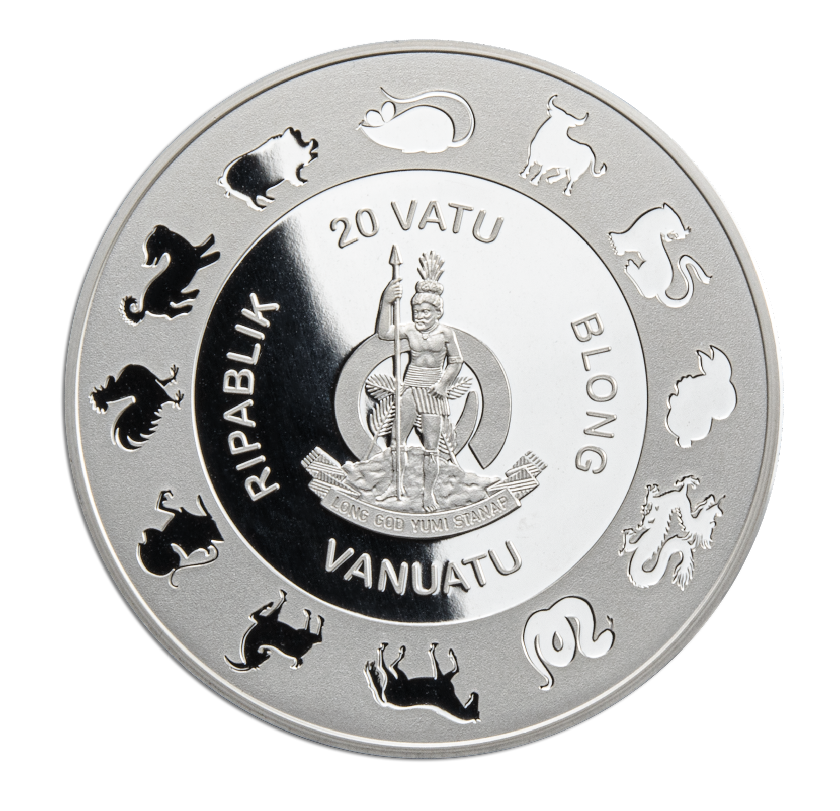 SNAKE Freshwater Pearl Chinese Lunar Year 1 Oz Silver Coin 20 Vatu Vanuatu 2025