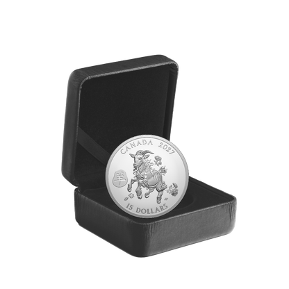 Lunar Year of the Goat 1 Oz Fine Silver Coin Canada 2027 Royal Canadian Mint