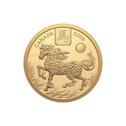 Lunar Year of the Horse Pure Gold Coin 2026