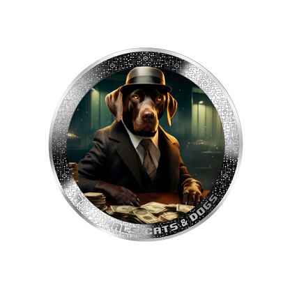 MAFIA BANKER DOG AI-NIMALS 1 Oz Silver Coin 1000 Francs Cameroon 2025