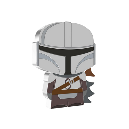 MANDALORIAN™ Star Wars Chibi 1 Oz Silver Coin $2 Niue 2021