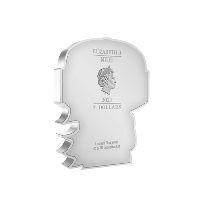 MANDALORIAN™ Star Wars Premium Number Chibi 1 Oz Silver Coin $2 Niue 2021