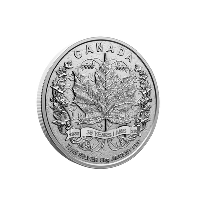 MAPLE LEAF 35th Anniversary 5 Kg Kilo Silver Coin $500 Canada 2023
