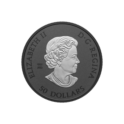 MAPLE LEAF Black Rhodium Plating 5 Oz Silver Coin $50 Canada 2024