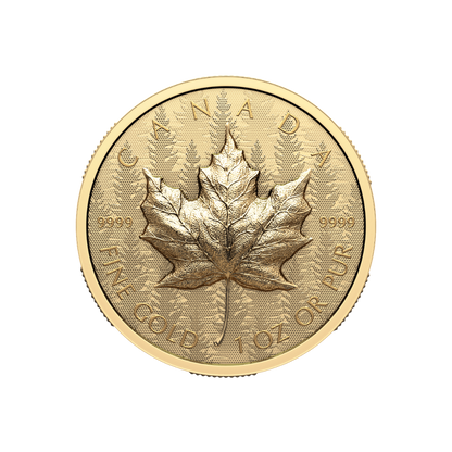 MAPLE LEAF Ultra High Relief 1 Oz Gold Coin $200 Canada 2024