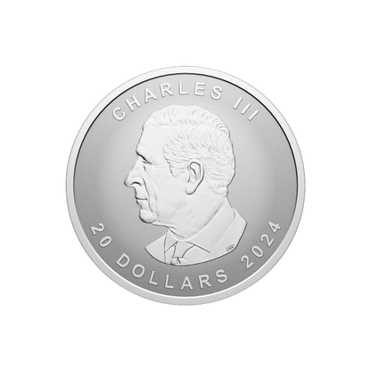 MAPLE LEAF Ultra High Relief 1 Oz Silver Coin $20 Canada 2024