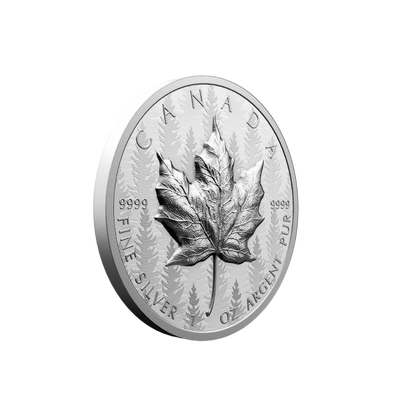 MAPLE LEAF Ultra High Relief 1 Oz Silver Coin $20 Canada 2024